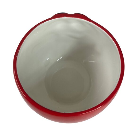 M&M Ceramic Candy Bowl 2004 Kiss Me Valentines Theme Collectible Red - Picture 5 of 7